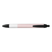 Stylo Noir Ajouter un titre de nom rose pâle simple de logo (Dos)