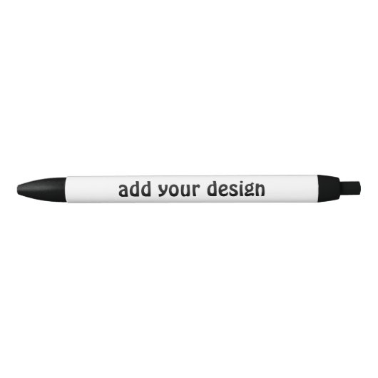 Stylo Noir ajouter votre conception (Devant)