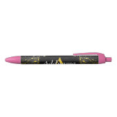 Stylo Noir Ajouter votre nom et votre initiale (Haut)