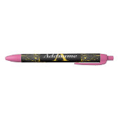 Stylo Noir Ajouter votre nom et votre initiale (Bas)
