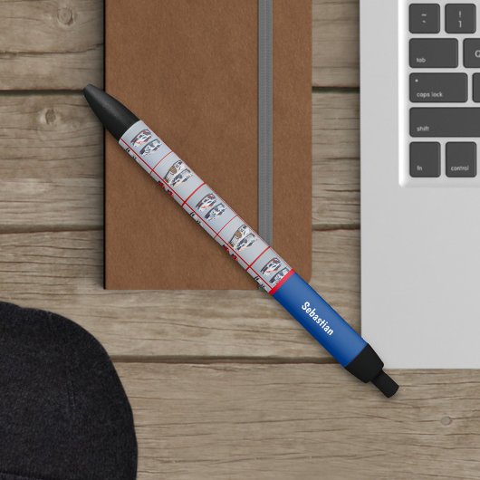 Stylo Noir Amateurs de Voitures de Sport Branchées Rouges et 