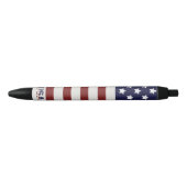 Stylo Noir America Drapeau américain Motif américain (Devant)