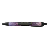 Stylo Noir Amithyste d'or violet gemstone professionnel (Bas)