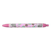 Stylo Noir Amoureux des chiens (Devant)