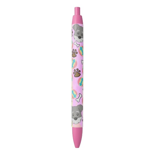Stylo Noir Amoureux des chiens (devant Vertical)