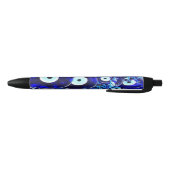 Stylo Noir Amulettes des yeux bleus (Bas)