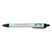 Stylo Noir Amusant Bleu clair jeu vidéo thème (Bas)