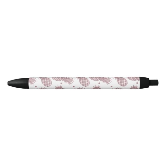 Stylo Noir Ananas rose (Devant)