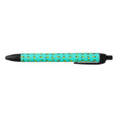 Stylo Noir Ananas sur le fond bleu (Bas)