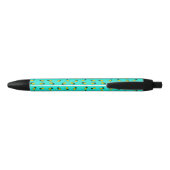 Stylo Noir Ananas sur le fond bleu (Dos)