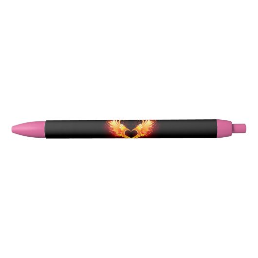 Stylo Noir Angel Fire Heart with Wings (Devant)