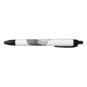 Stylo Noir Angels Kissing, noir et blanc Design (Bas)