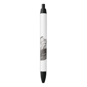 Stylo Noir Angels Kissing, noir et blanc Design