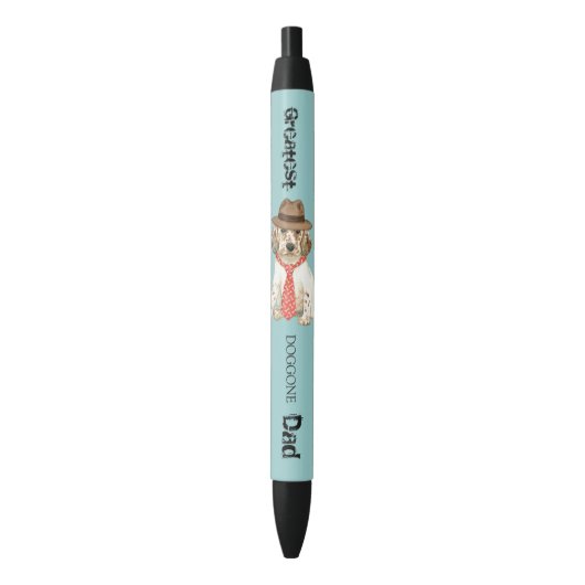 Stylo Noir Anglais Setter Papa (devant Vertical)