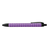 Stylo Noir Animal Paw Silhouette violet rose sur violet (Haut)