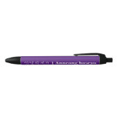 Stylo Noir Anneong Haseyo | Bonjour en encre noire violet cor (Haut)
