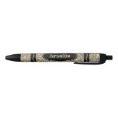 Stylo Noir Antique Gold Parties scintillant Crayon Nom person (Bas)