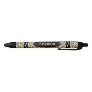 Stylo Noir Antique Gold Parties scintillant Crayon Nom person