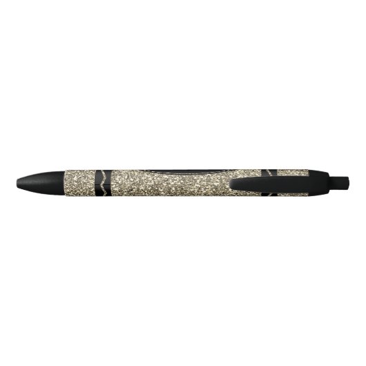 Stylo Noir Antique Gold Parties scintillant Crayon Nom person (Dos)