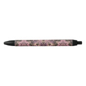 Stylo Noir Antiquité rose victorienne (Devant)
