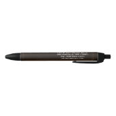 Stylo Noir Apparence en cuir customisée (Bas)