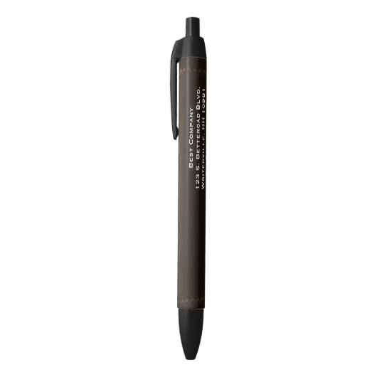 Stylo Noir Apparence en cuir customisée (Haut (Vertical))