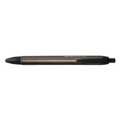 Stylo Noir Apparence en cuir customisée (Dos)