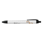 Stylo Noir Apricot Mini Goldendoodle Cartoon Chien & Nom (Haut)