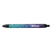 Stylo Noir Aqua blue Ombre parties scintillant scintillants P (Devant)