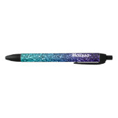 Stylo Noir Aqua blue Ombre parties scintillant scintillants P (Bas)