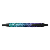 Stylo Noir Aqua blue Ombre parties scintillant scintillants P (Dos)