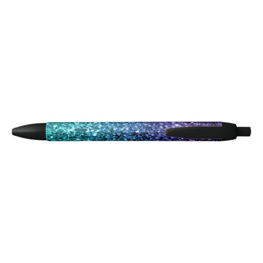 Stylo Noir Aqua blue Ombre parties scintillant scintillants P (Dos)
