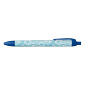 Stylo Noir Aqua tropical Orchidées blanches Hibiscus Floral (Haut)