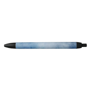 Stylo Noir Aquarelle bleue Texture