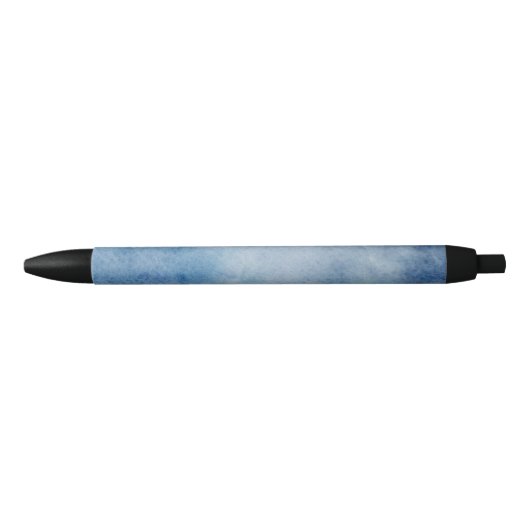 Stylo Noir Aquarelle bleue Texture (Devant)