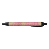 Stylo Noir Aquarelle Confetti Rose Or (Bas)