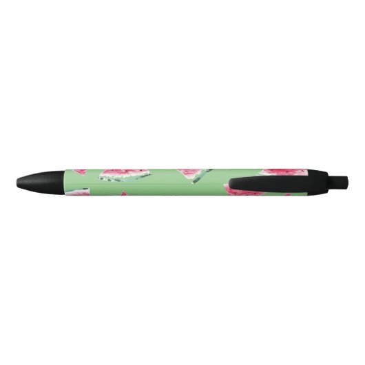 Stylo Noir Aquarelle Cool adorable Vert pastèque (Dos)