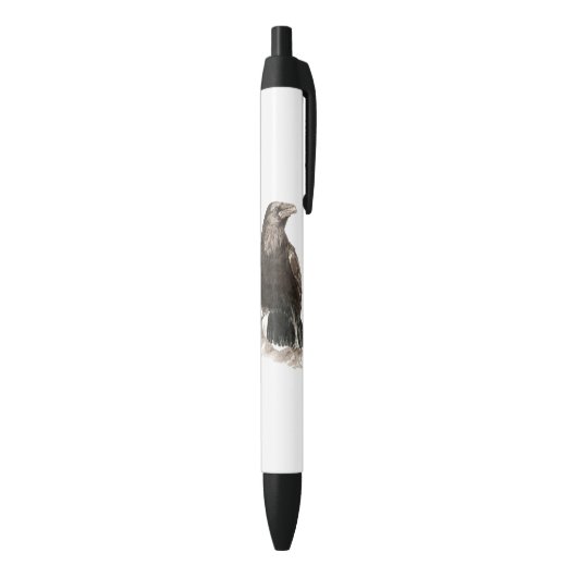 Stylo Noir Aquarelle Corbeau Oiseau Nature Art (Bas (Vertical))