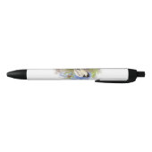 Stylo Noir Aquarelle Cute Chickadee Oiseau Nature Art (Bas)