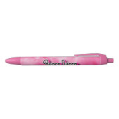 Stylo Noir Aquarelle de rose de la Reine de Bunco (Haut)