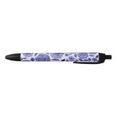 Stylo Noir Aquarelle et fleurs d'encre - palette bleue (Bas)