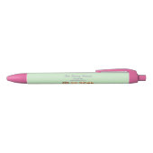 Stylo Noir Aquarelle Floral Chien Animal assis (Haut)