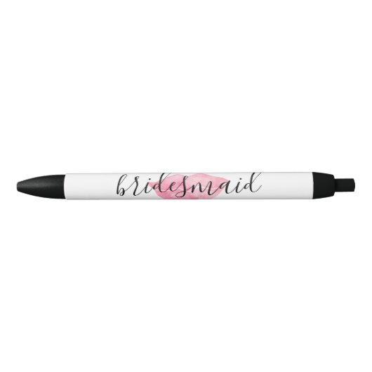 Stylo Noir Aquarelle rose lèvres Kiss Bridesmaid (Devant)