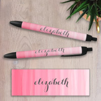 Aquarelle rose Ombre feminine Monogramme Nom