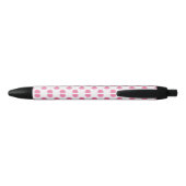 Stylo Noir aquarelle rose pois dotty design (Dos)