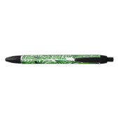 Stylo Noir Aquarelle Tropical Monstera Feuille Motif (Dos)