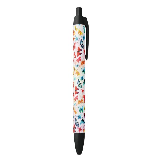 Stylo Noir Aquarelle Whimsical Rainbow Forest Butterfly (Bas (Vertical))