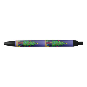 Stylo Noir Arbre de Noël