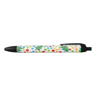 Stylo Noir Arbres de Noël motif