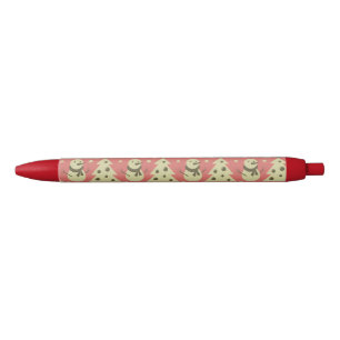 Stylo Noir Arbres de Noël rétro sucre de canne étoile aux bai